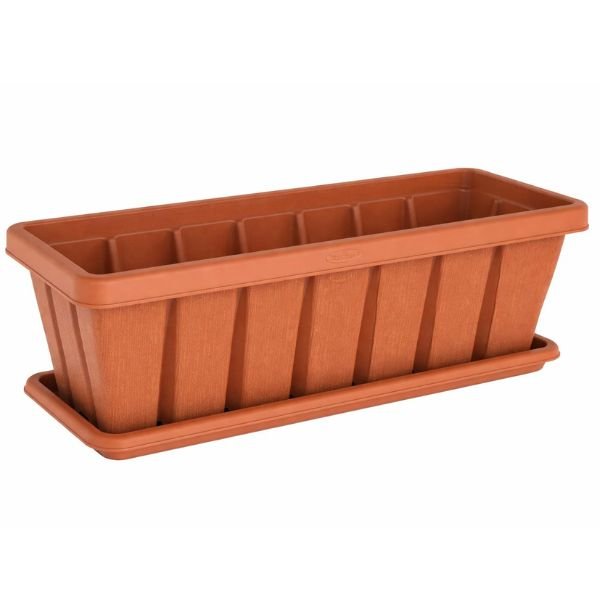 CEDARGRAIN RECTANGULAR PLANTER WITH TRAY
