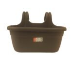 HANGING-HANDRAIL PLASTIC STRONG PLASTIC POT BROWN -34CML-16CMW-15CMH-8CM HANDLE SPACE